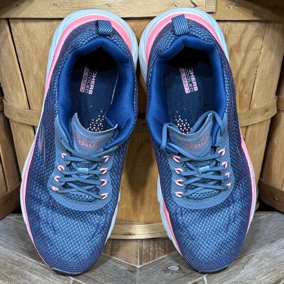 Skechers Max Cushioning Elite Blue Pink Comfort Running Shoe Sneakers Womens 8.5 - Picture 9 of 11